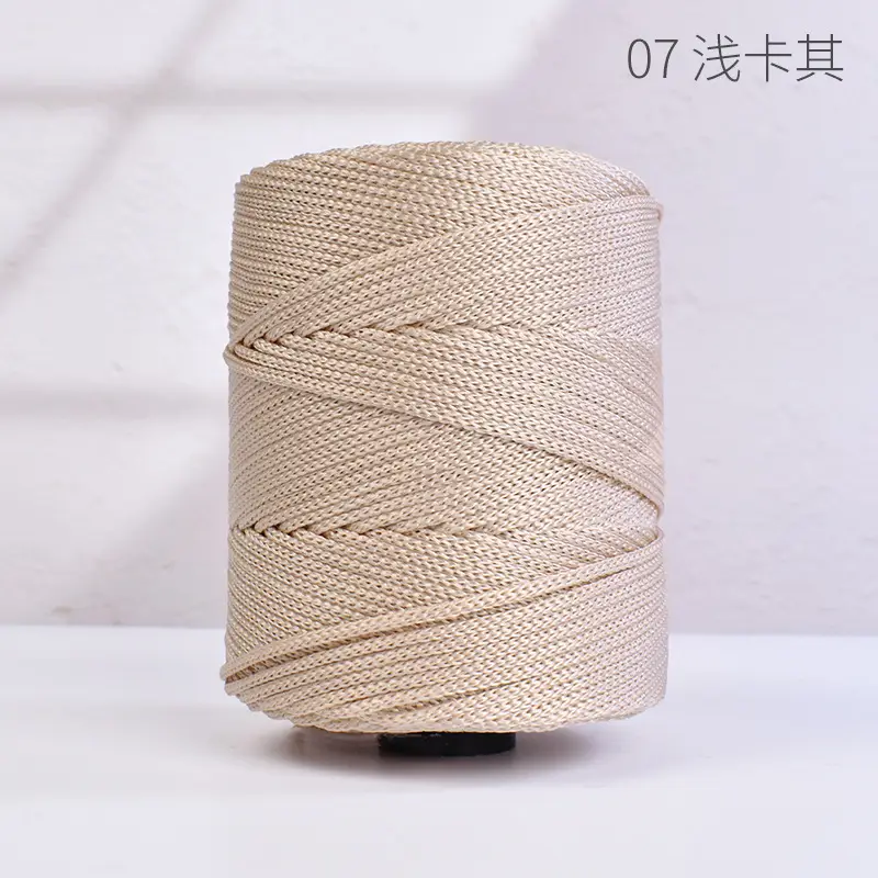 Lightweight 3mm Thick Hollow Ice Silk Thread Hand-Knitted Crochet Hook Bag Cushion Summer Cool Sun Hat Thread