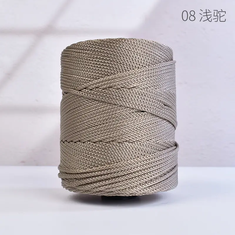 Lightweight 3mm Thick Hollow Ice Silk Thread Hand-Knitted Crochet Hook Bag Cushion Summer Cool Sun Hat Thread