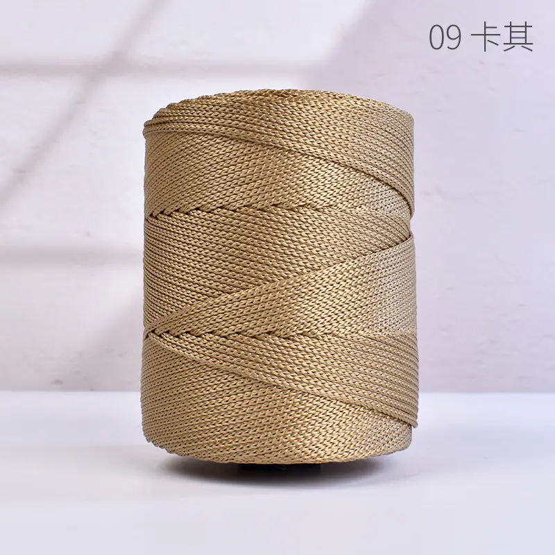 Lightweight 3mm Thick Hollow Ice Silk Thread Hand-Knitted Crochet Hook Bag Cushion Summer Cool Sun Hat Thread