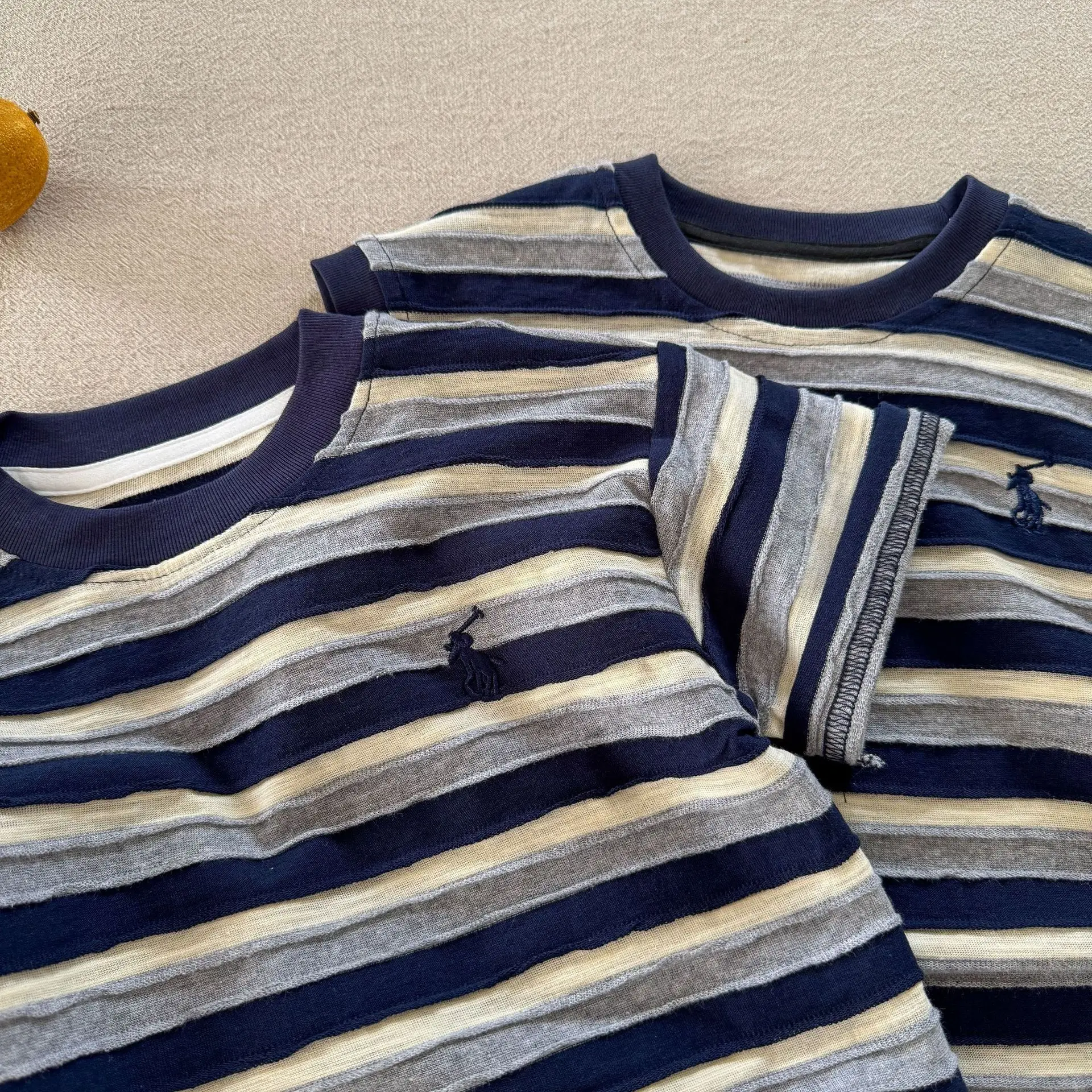Children Blue Striped T-Shirt 2025 Summer — feature 6