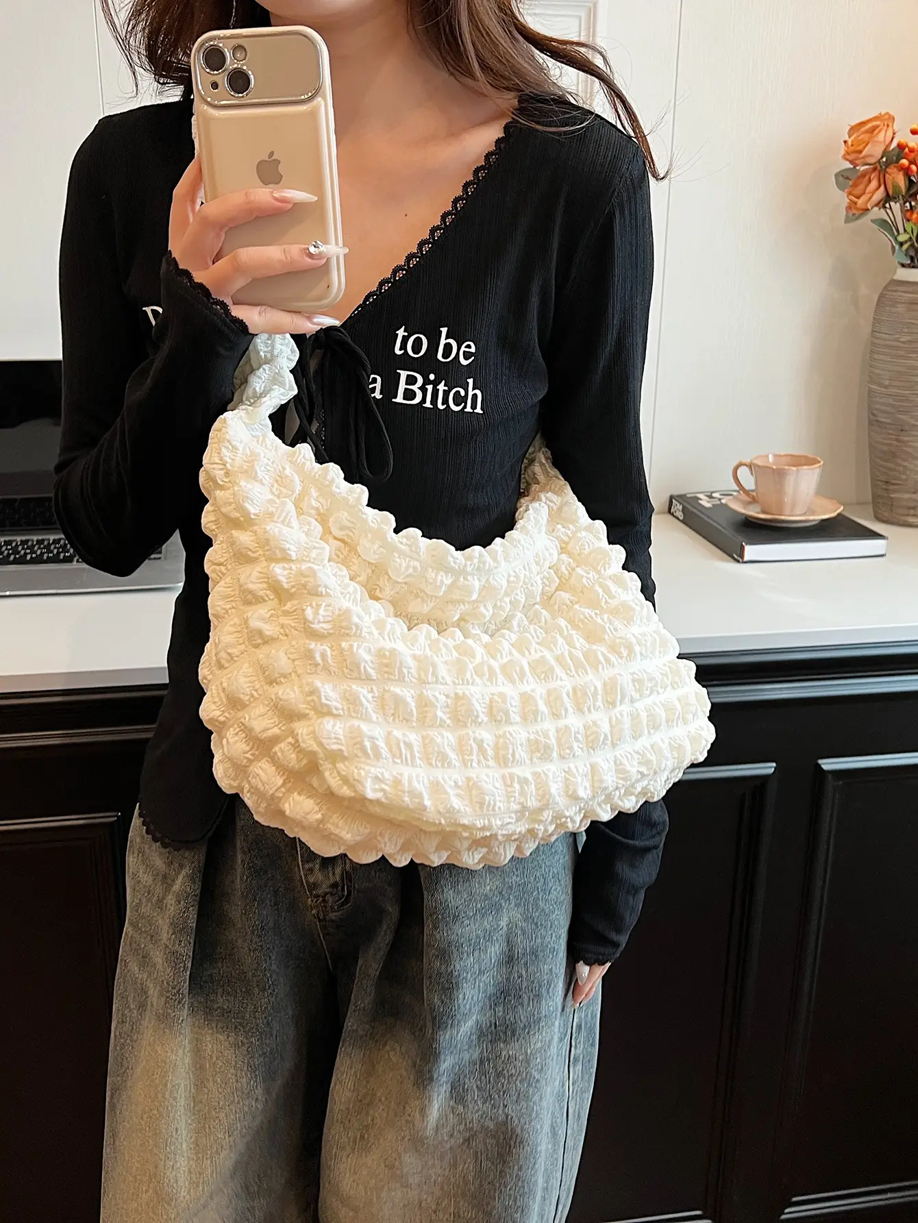 Purple Cloud Puff Shoulder Bag for Girls - Image 10