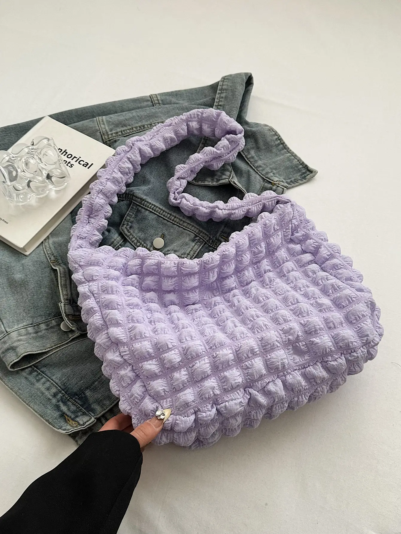 Purple Cloud Puff Shoulder Bag for Girls — feature 42
