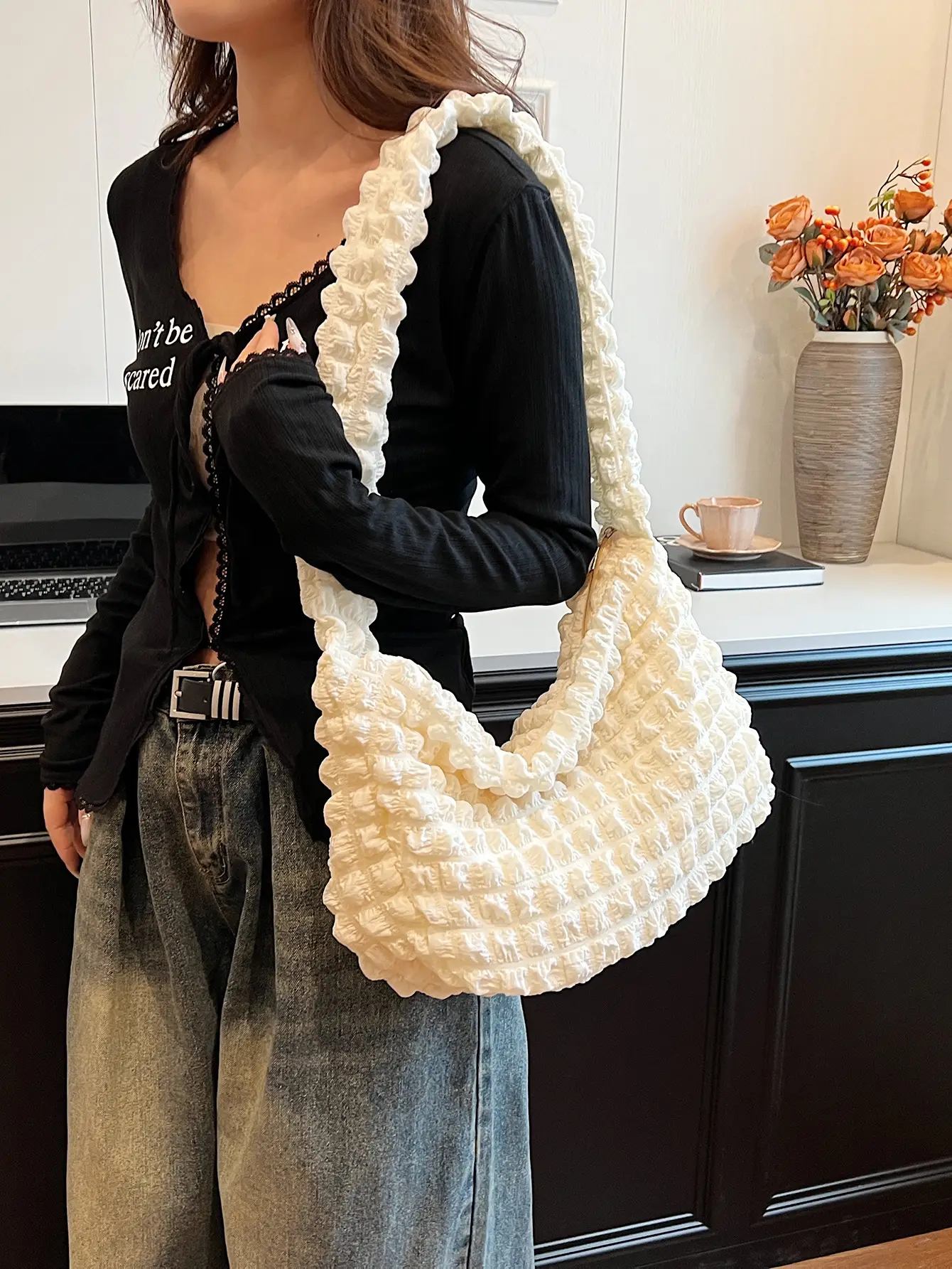 Purple Cloud Puff Shoulder Bag for Girls - Image 2
