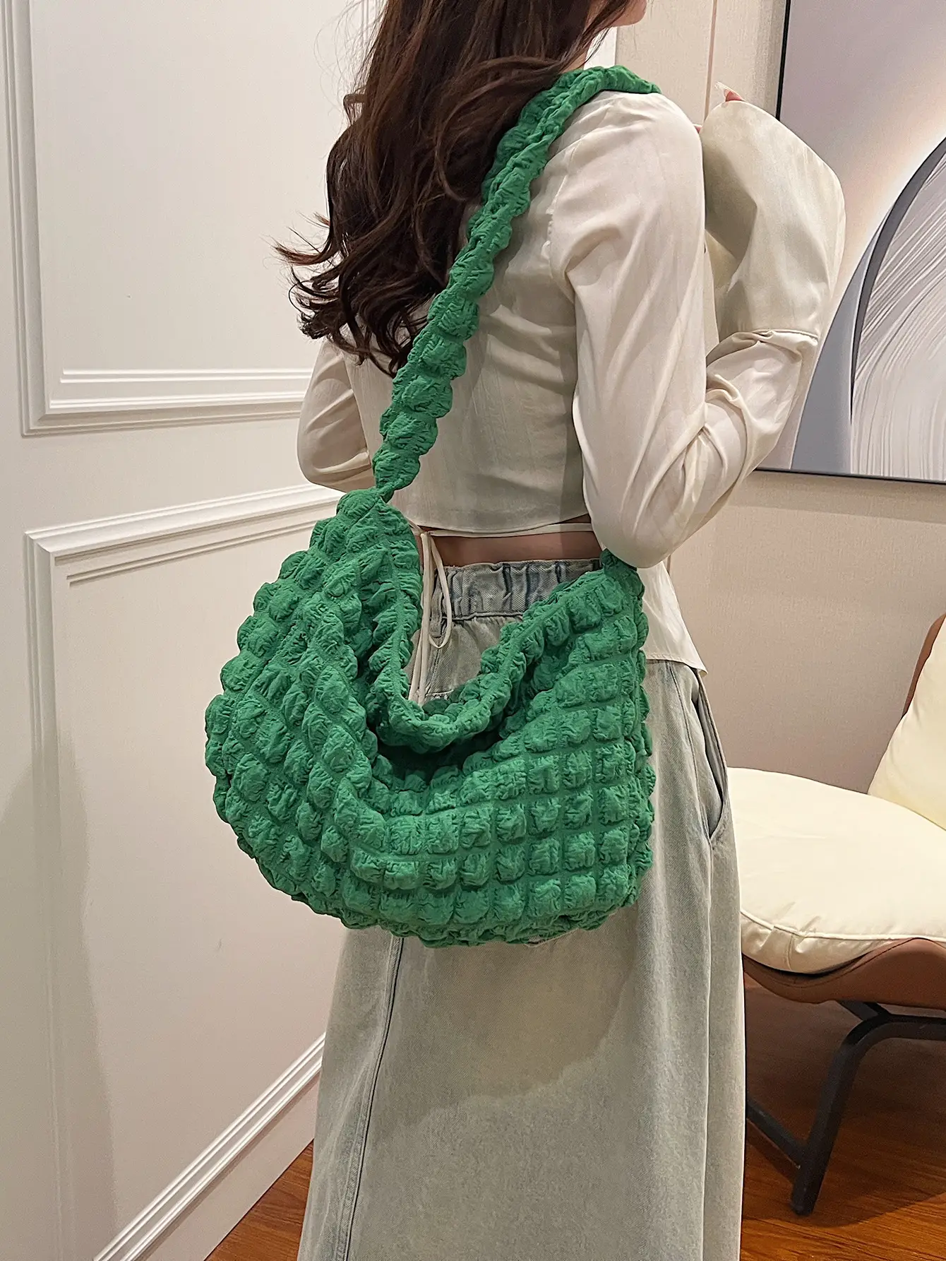 Purple Cloud Puff Shoulder Bag for Girls - Image 4