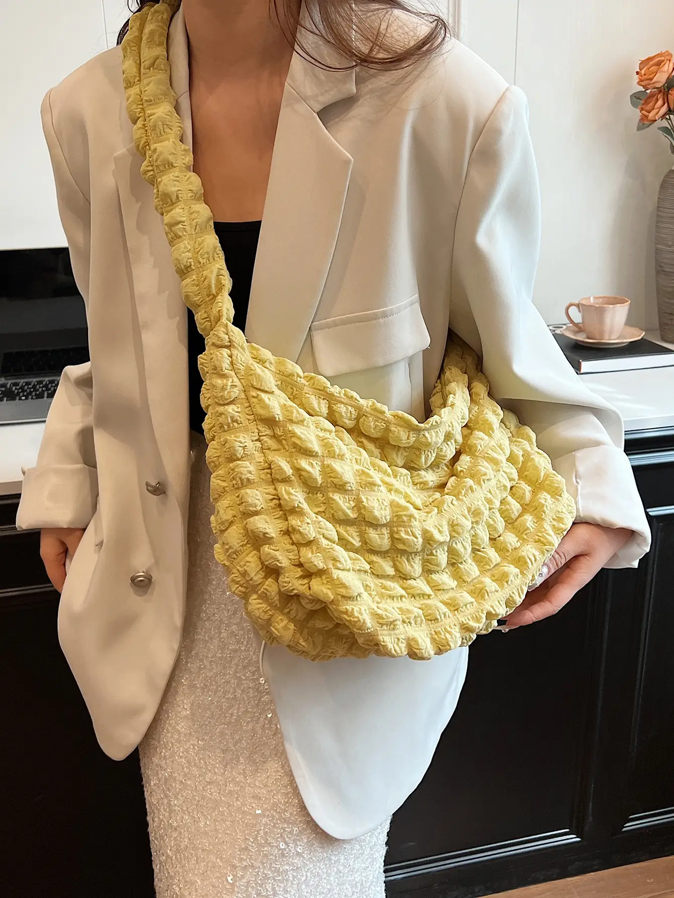 Purple Cloud Puff Shoulder Bag for Girls - Image 6