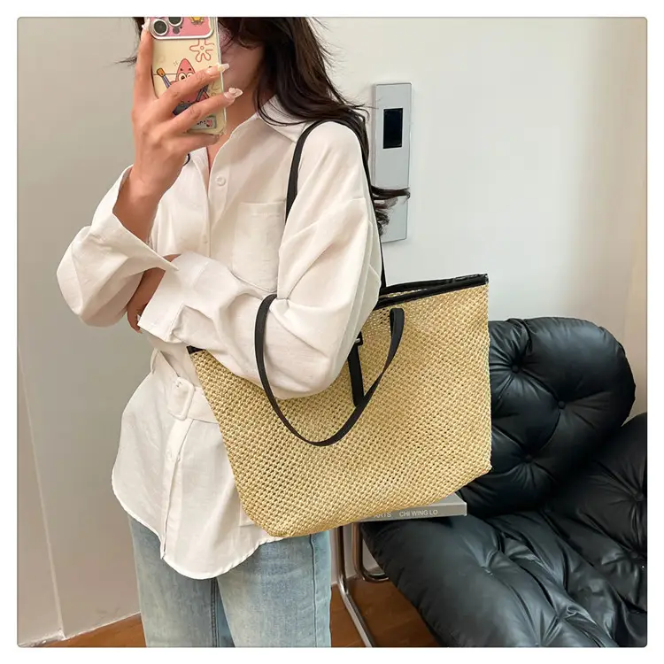 Women's Woven Shoulder Bag 2025 Large Capacity — feature 11