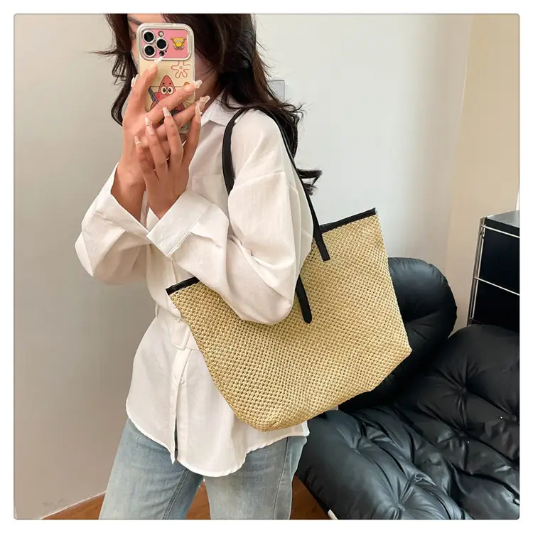 Women's Woven Shoulder Bag 2025 Large Capacity — feature 12