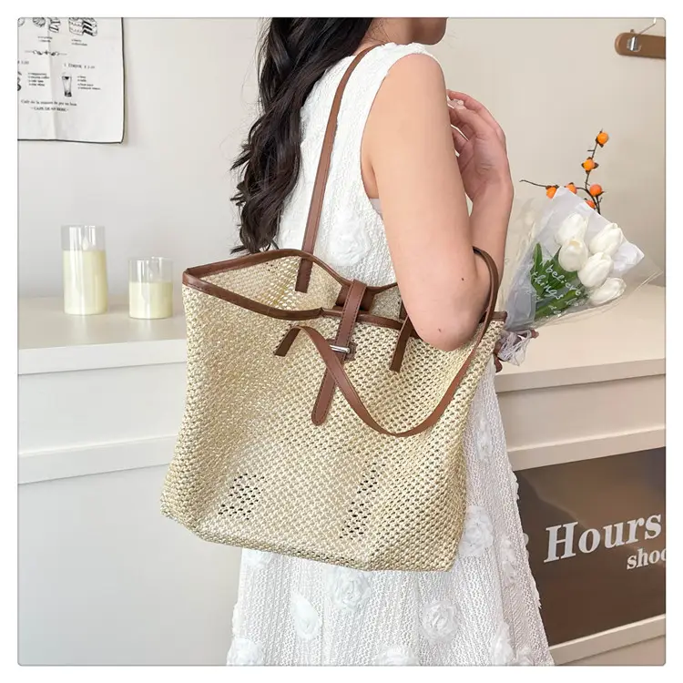 Women's Woven Shoulder Bag 2025 Large Capacity — feature 15