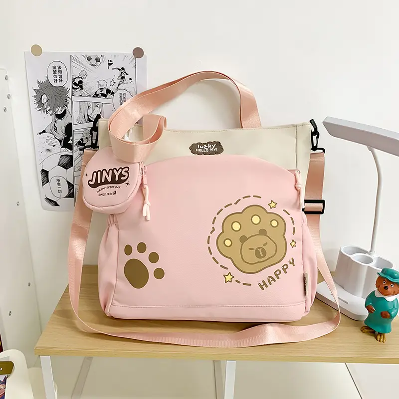 Cute Paw Print Shoulder Bags for Kids Waterproof Crossbody - Image 4