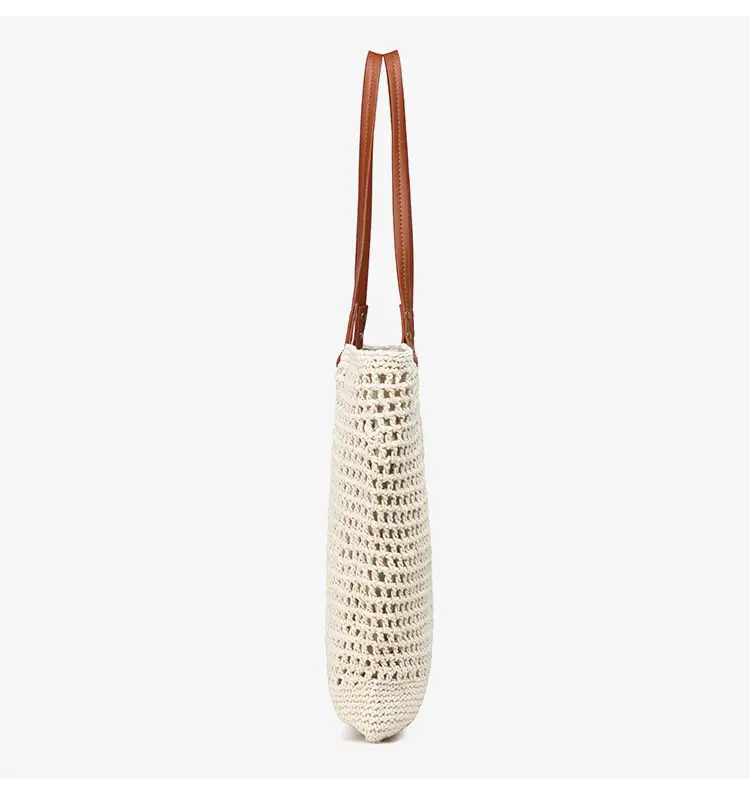 Women Large Capacity Woven Straw Shoulder Tote Bag — feature 13