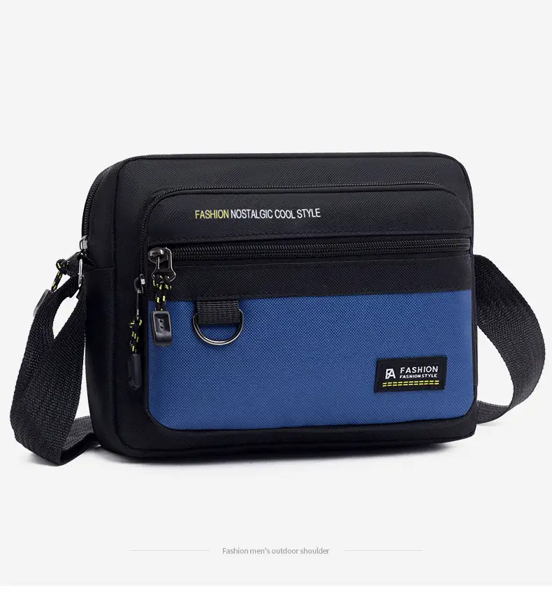 Men's Large Capacity Shoulder Bag Green Black All Match Storage Bag — feature 12