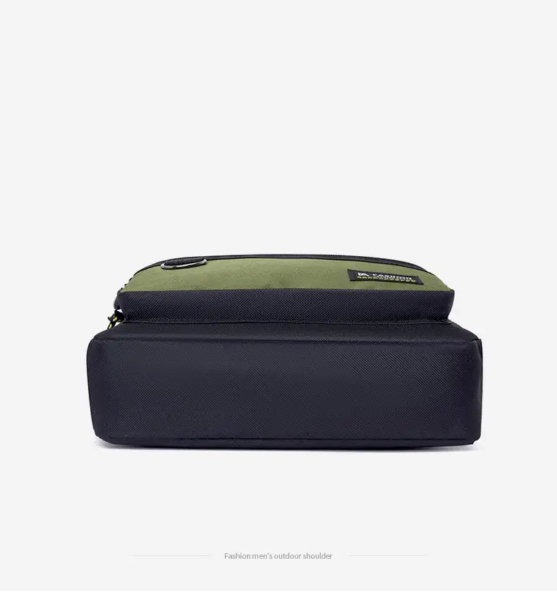 Men's Large Capacity Shoulder Bag Green Black All Match Storage Bag — feature 17