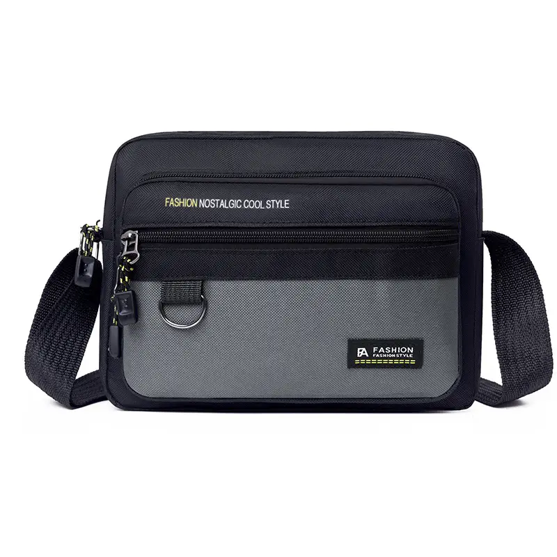 Men's Large Capacity Shoulder Bag Green Black All Match Storage Bag - Image 2