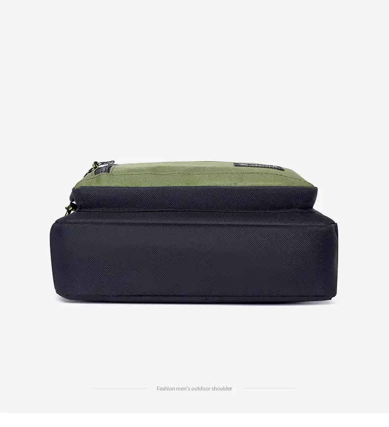Men's Blue Nylon Crossbody Bag with Zip & Strap — feature 16