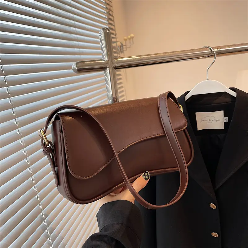 Small Brown Leather Crossbody Bag for Women 2025 - Image 7