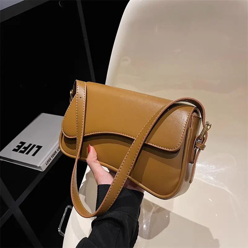 Small Brown Leather Crossbody Bag for Women 2025 - Image 8
