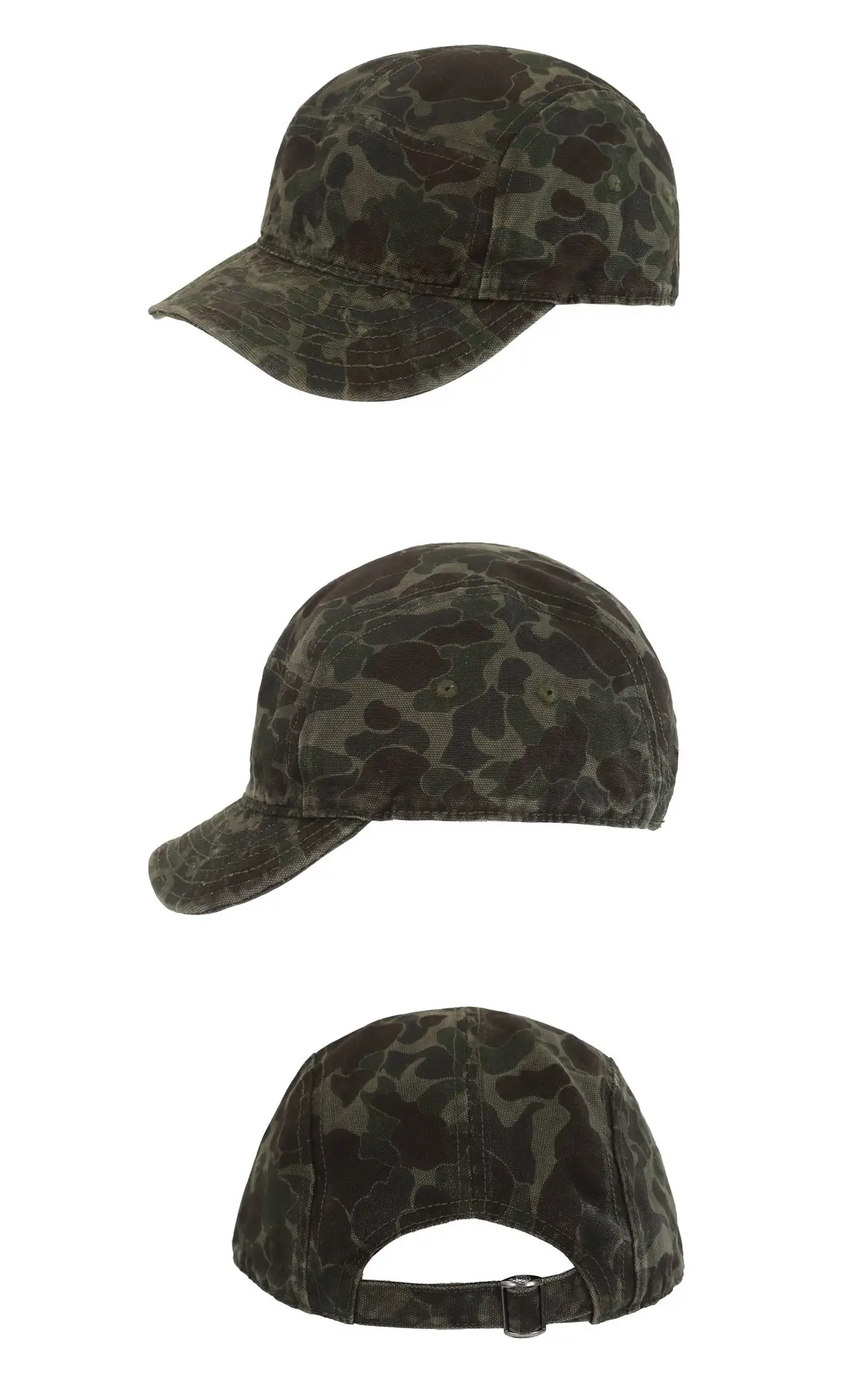Camouflage Short-Brim Hat for Kids Army Green — feature 7