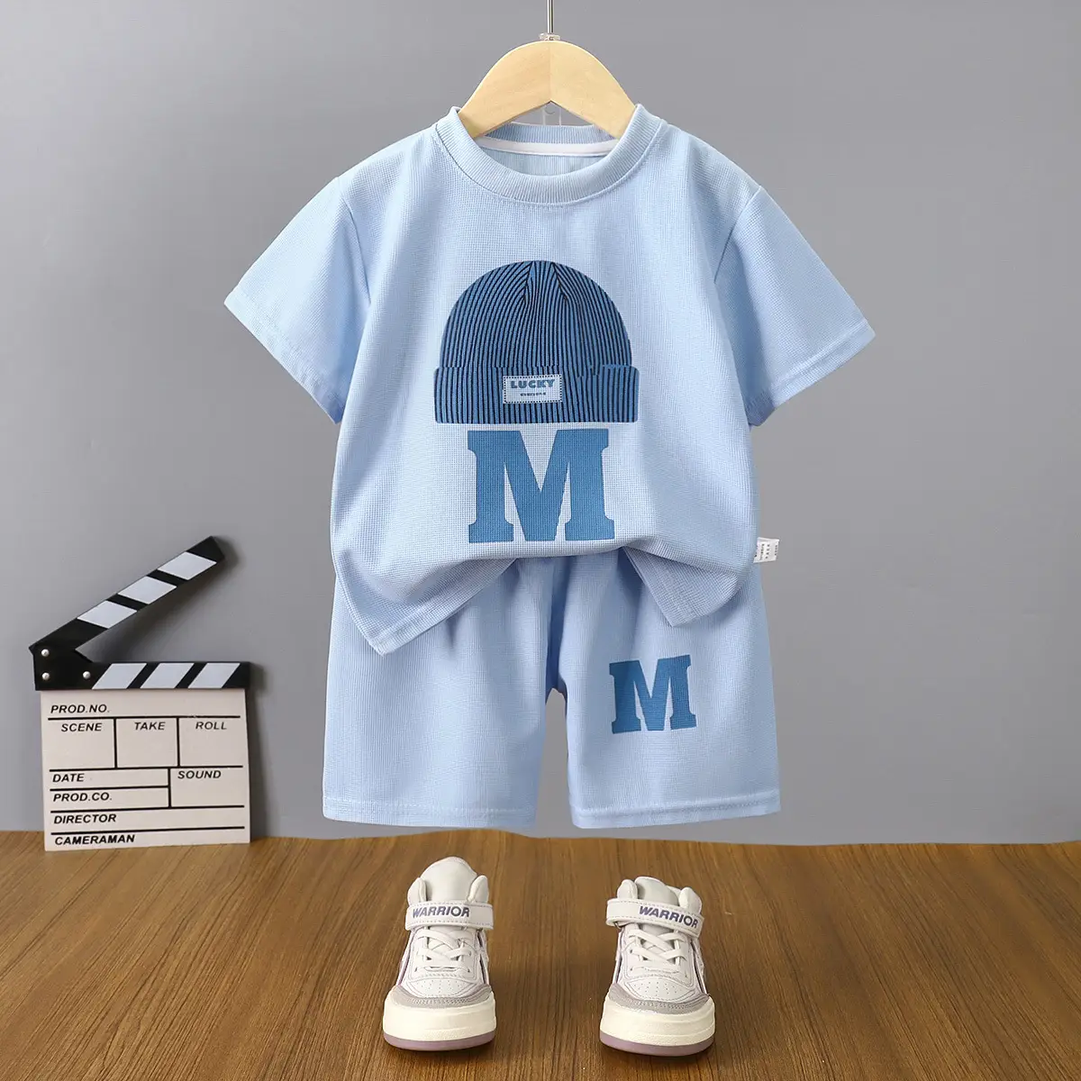 Kids M Logo T-Shirt Set Summer Lightweight Cotton - Image 7
