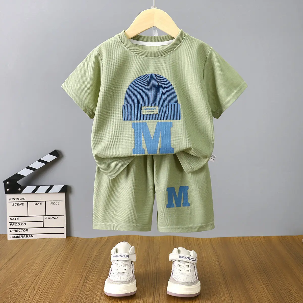 Kids M Logo T-Shirt Set Summer Lightweight Cotton - Image 3