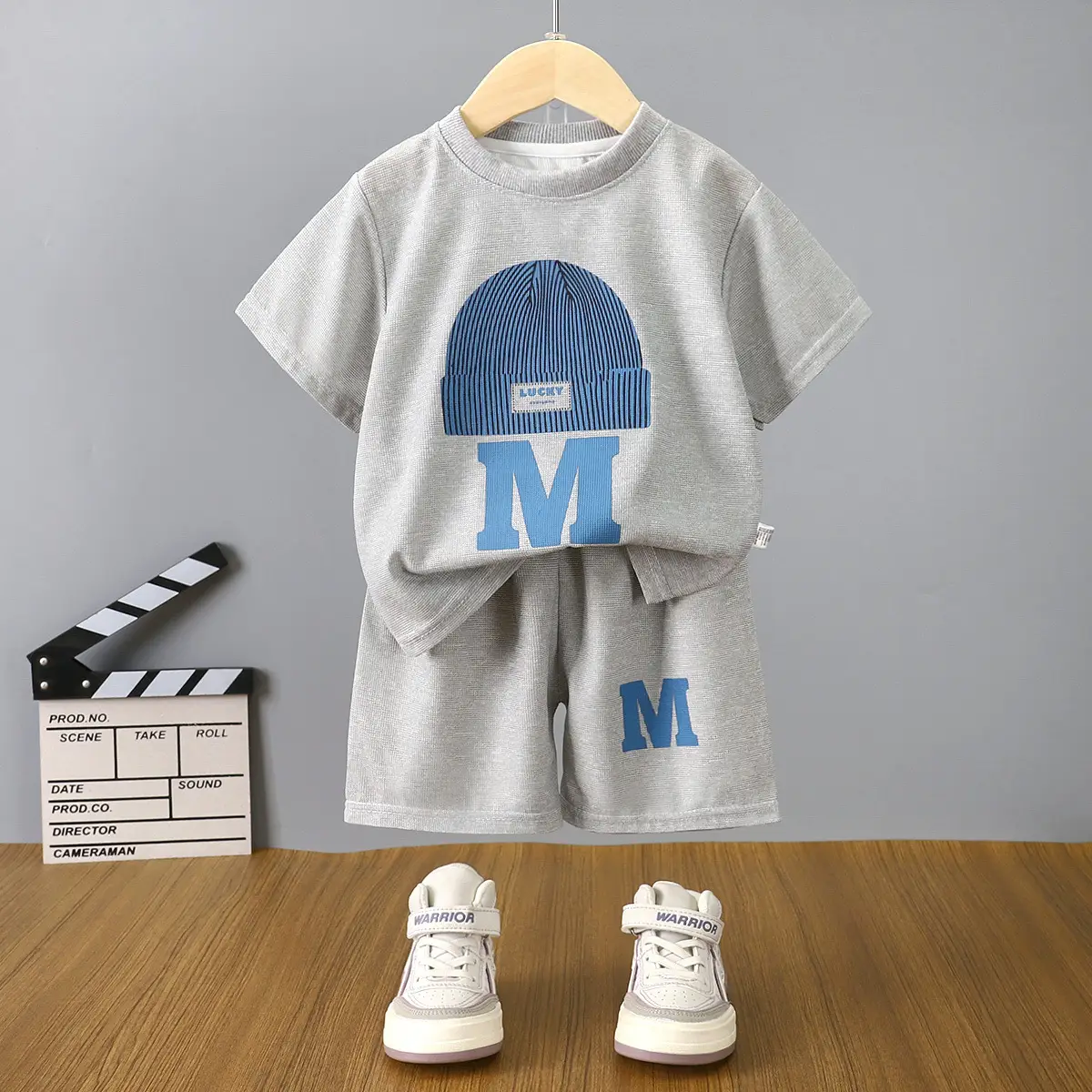 Kids M Logo T-Shirt Set Summer Lightweight Cotton - Image 4