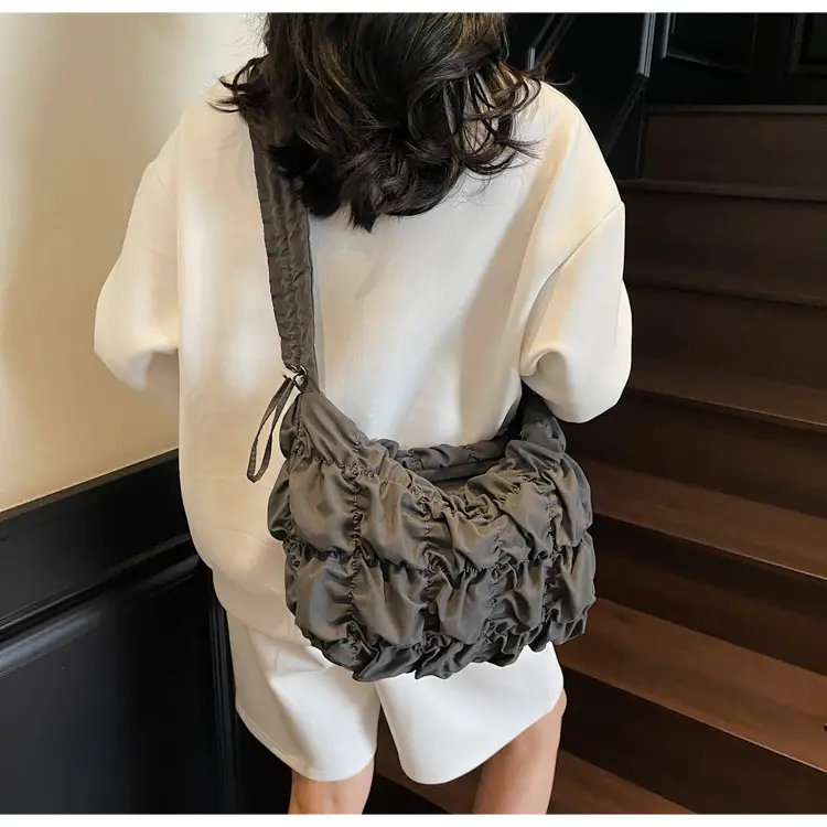 Ruffled Cream Shoulder Bag Women Spring 2025 — feature 10