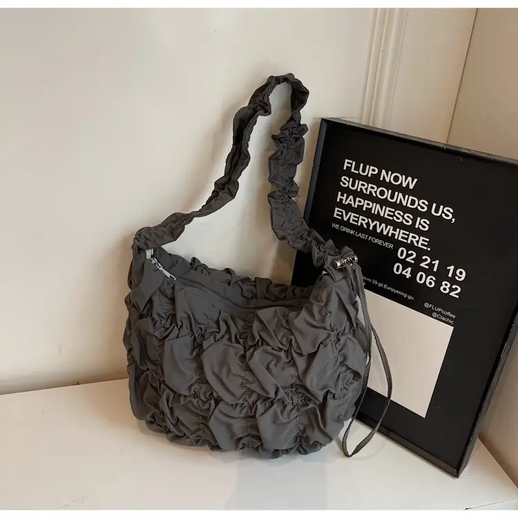 Ruffled Cream Shoulder Bag Women Spring 2025 — feature 22
