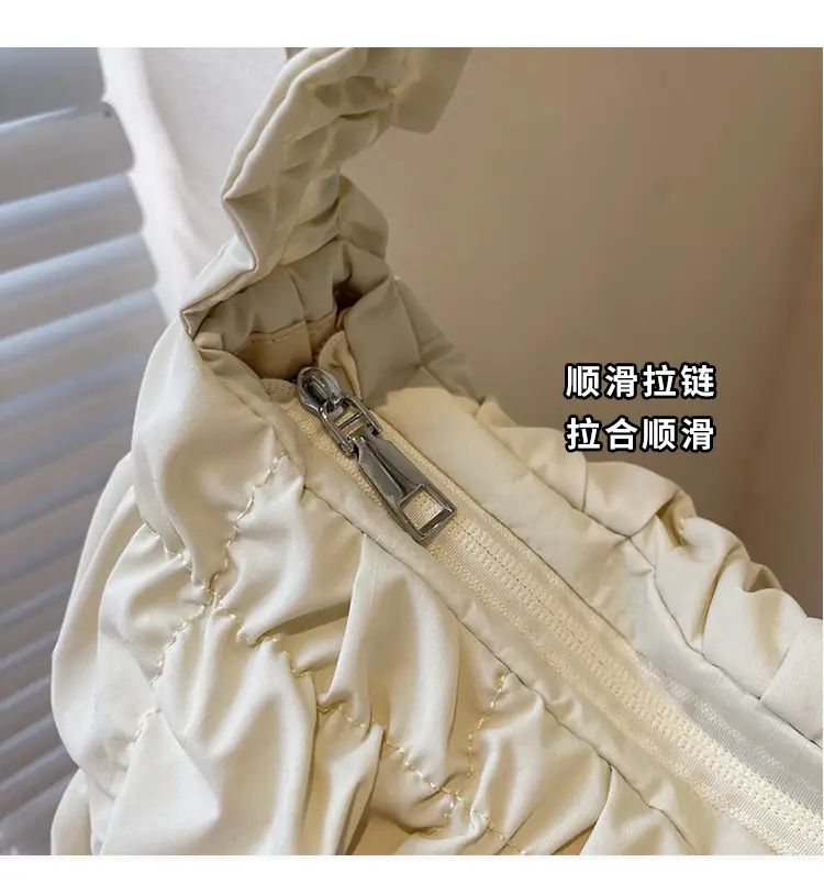 Ruffled Cream Shoulder Bag Women Spring 2025 — feature 3