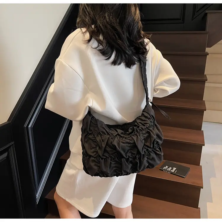 Ruffled Cream Shoulder Bag Women Spring 2025 — feature 8