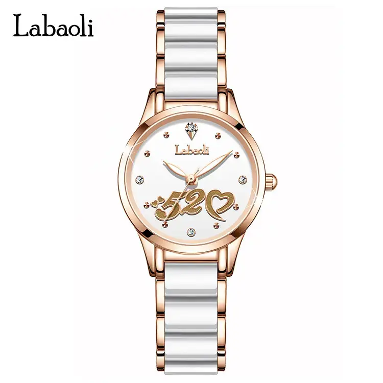 Labaoli Rose Gold Women's Quartz Watch with Bangle - Image 4