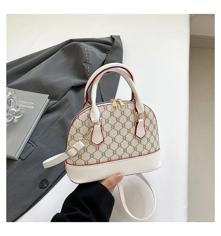 2025 Summer Casual Shell Bag White Red Handle — feature 34