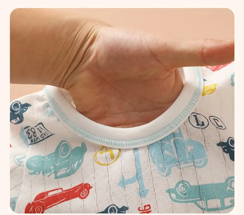 Baby Short Sleeve Cotton Pajamas Bottoming Shirt Kids — feature 16