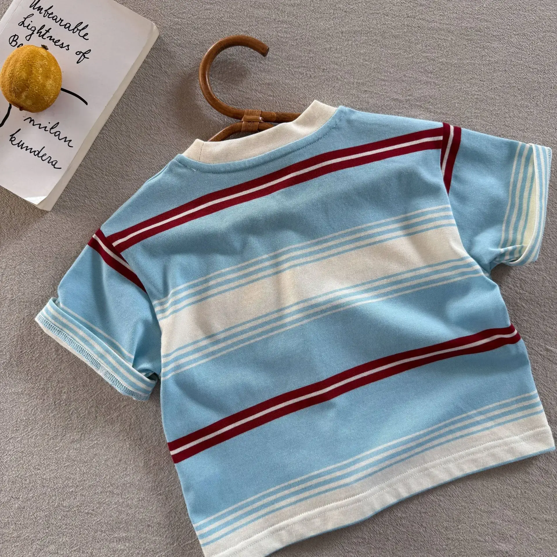 Children's Striped T-Shirt Blue Red White 2025 — feature 6