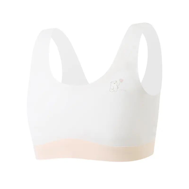 Children's Intimates, Primary School Girls' Adolescent Development Period, Seamless Sports Bra, First Stage Anti-Bump Girls' Vest