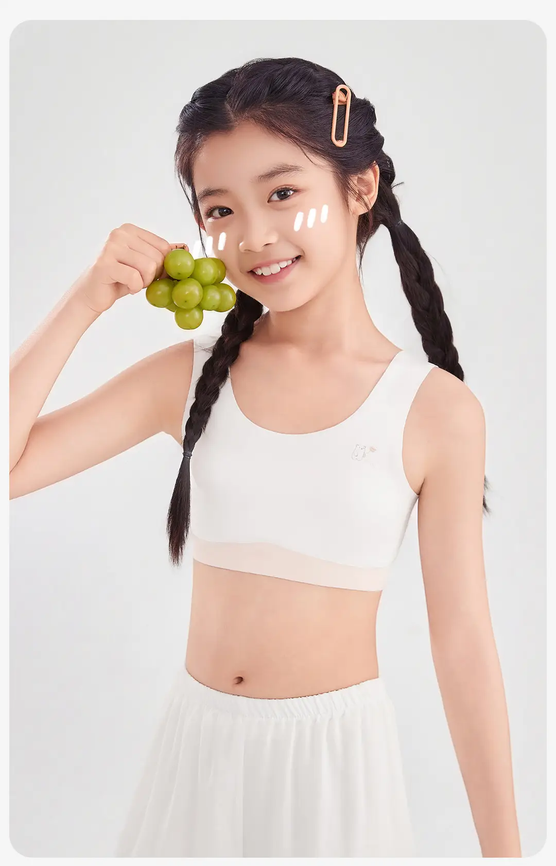 Children's Intimates, Primary School Girls' Adolescent Development Period, Seamless Sports Bra, First Stage Anti-Bump Girls' Vest — feature 5