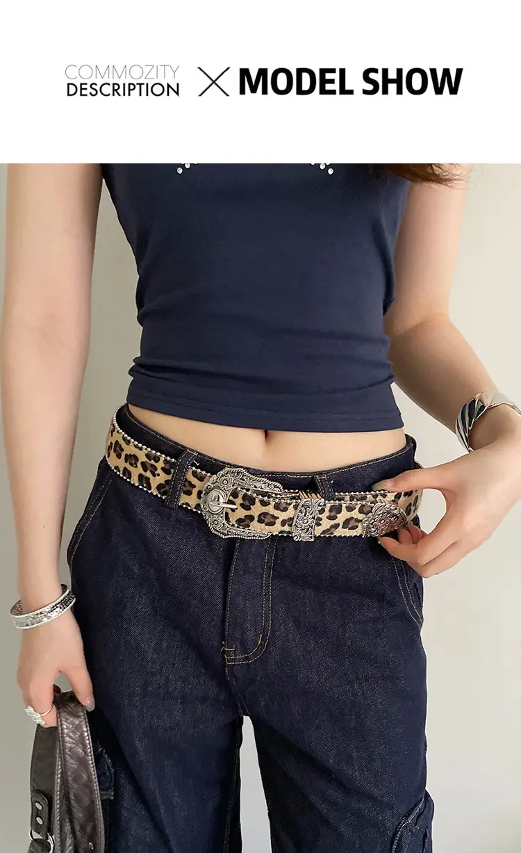 Vintage Leopard Belt for Women Trendy Dress Jeans — feature 1