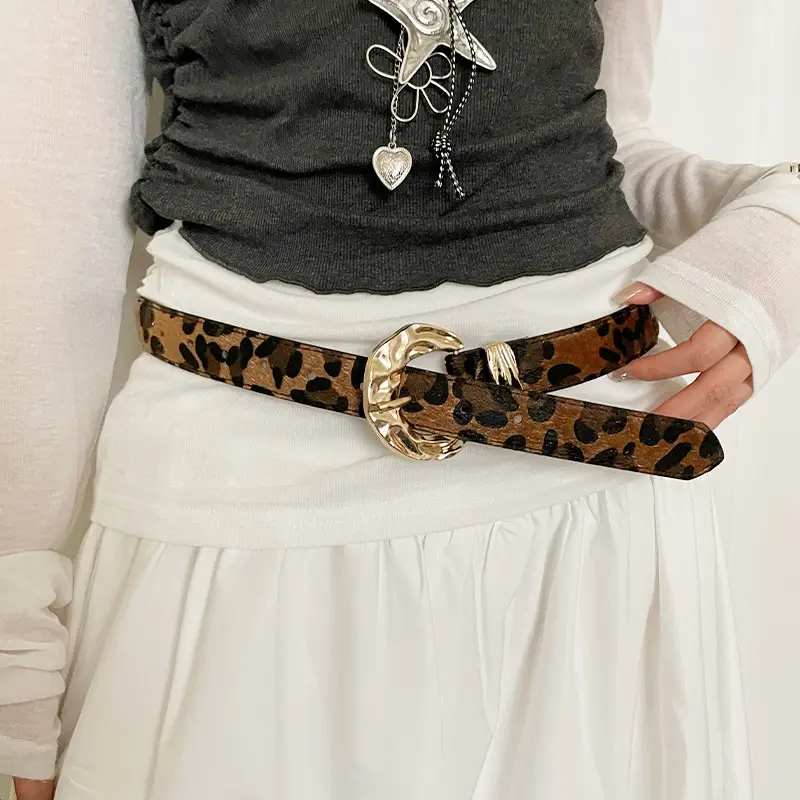 Vintage Leopard Belt for Women Trendy Dress Jeans - Image 2