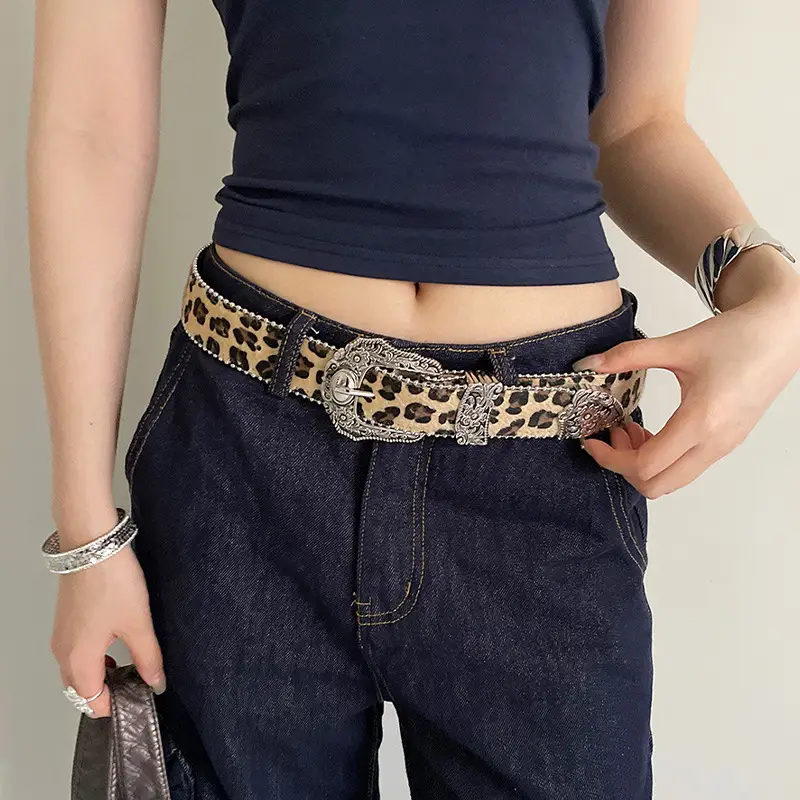 Vintage Leopard Belt for Women Trendy Dress Jeans - Image 4