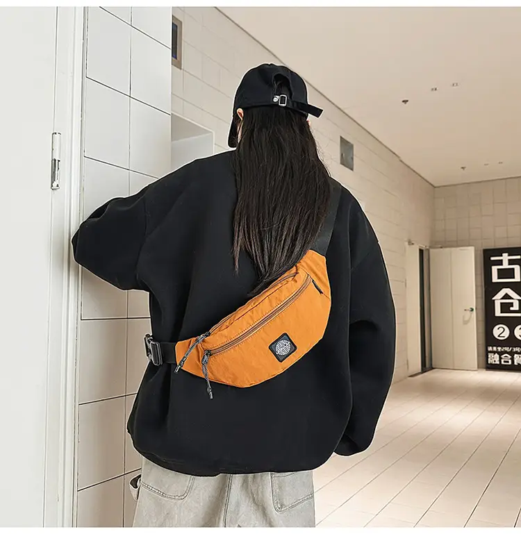 Orange Crossbody Fanny Bag for Men Women Casual Travel Mobile Bag — feature 19