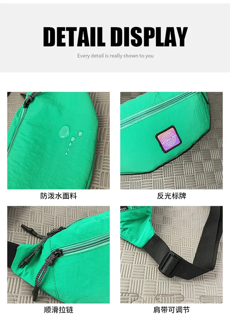 Orange Crossbody Fanny Bag for Men Women Casual Travel Mobile Bag — feature 4