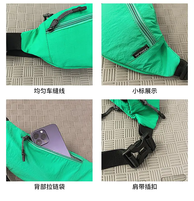 Orange Crossbody Fanny Bag for Men Women Casual Travel Mobile Bag — feature 5