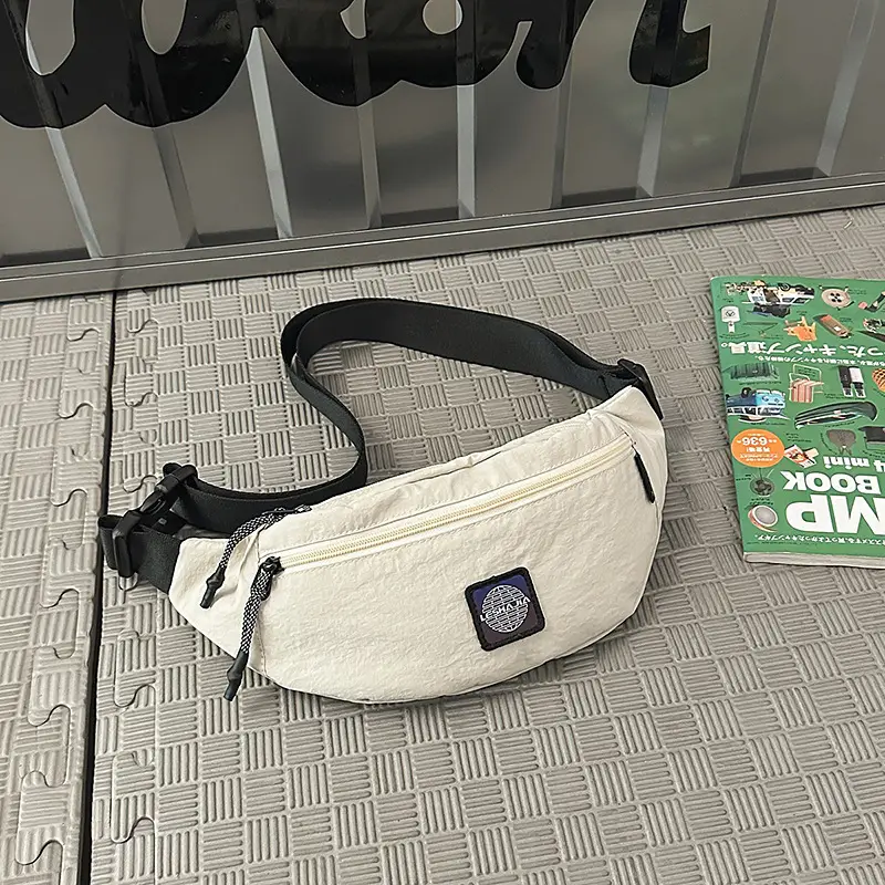 Orange Crossbody Fanny Bag for Men Women Casual Travel Mobile Bag - Image 2