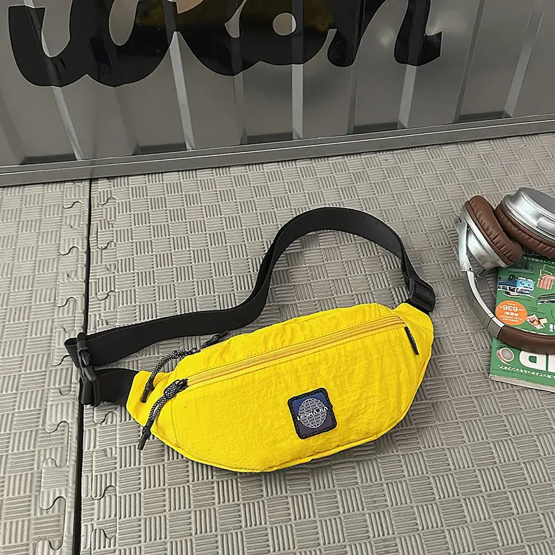 Orange Crossbody Fanny Bag for Men Women Casual Travel Mobile Bag - Image 3