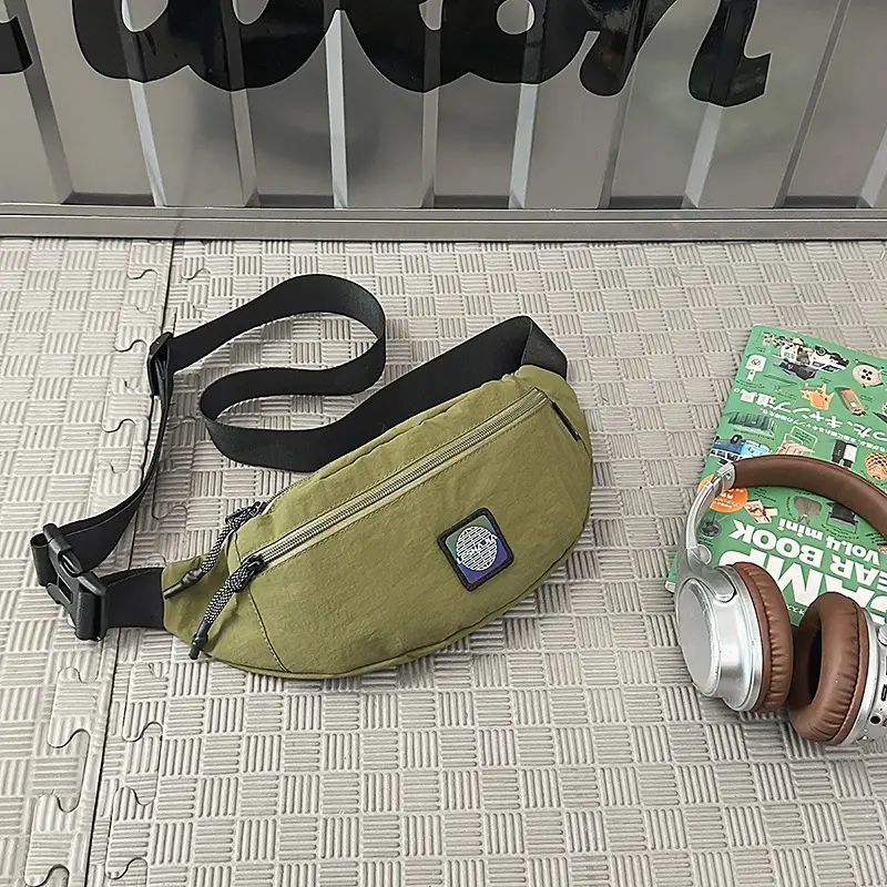 Orange Crossbody Fanny Bag for Men Women Casual Travel Mobile Bag - Image 5