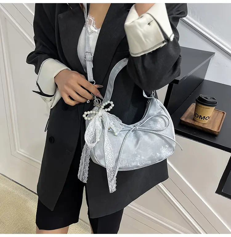 Women's Pink Bow Shoulder Crossbody Bag 2025 New Trendy — feature 12