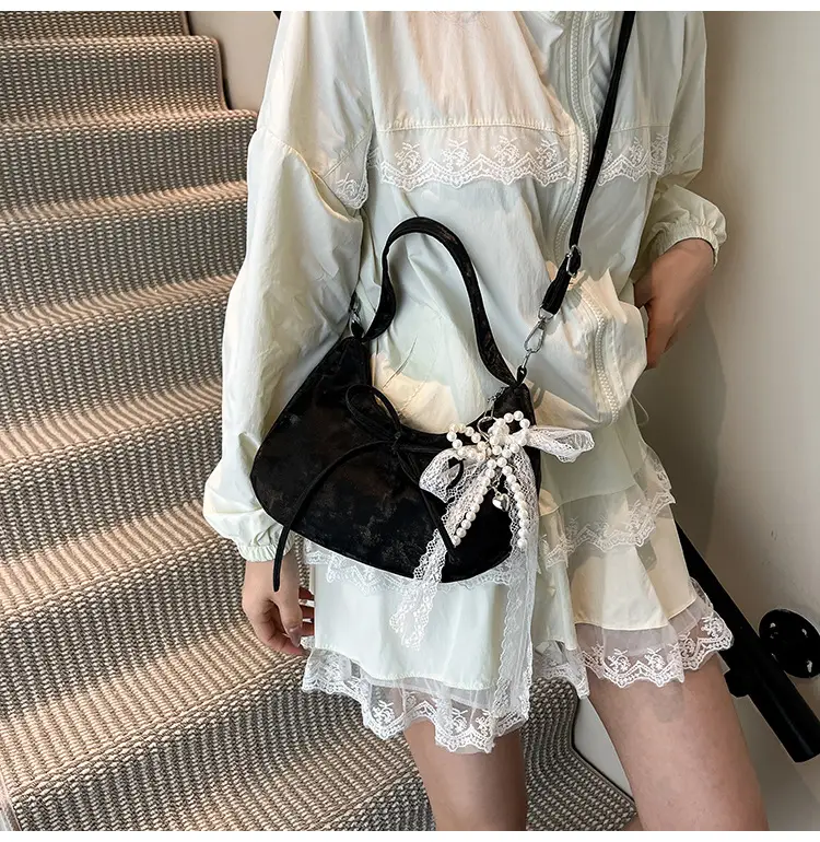 Women's Pink Bow Shoulder Crossbody Bag 2025 New Trendy — feature 19