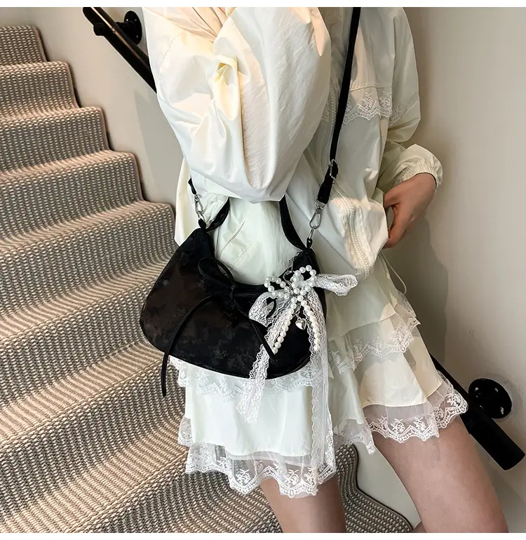 Women's Pink Bow Shoulder Crossbody Bag 2025 New Trendy — feature 20