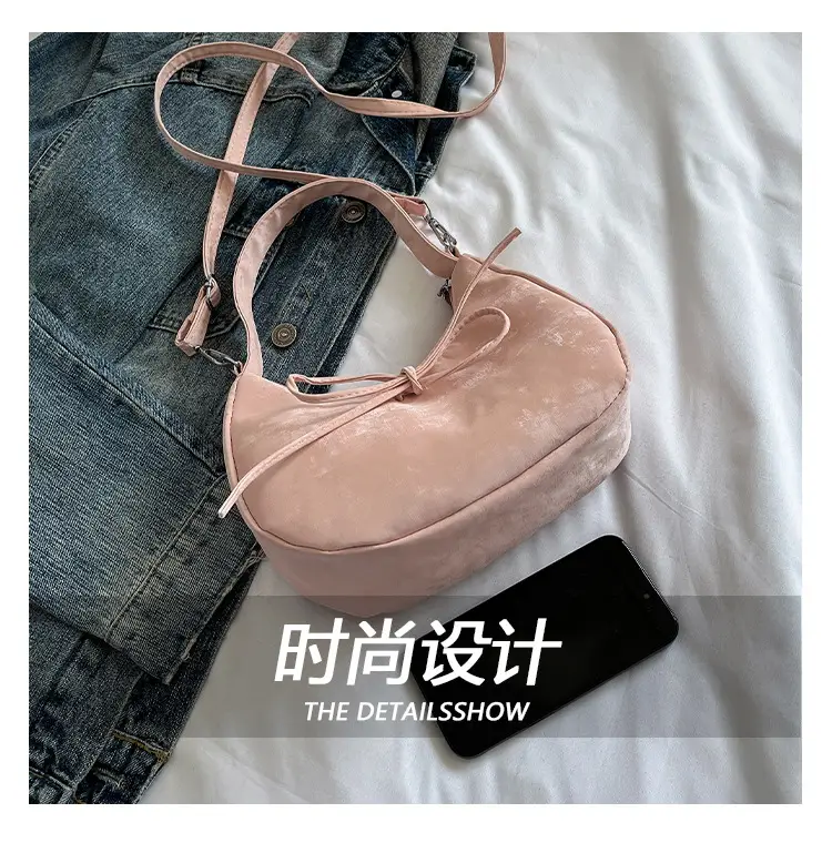Women's Pink Bow Shoulder Crossbody Bag 2025 New Trendy — feature 4