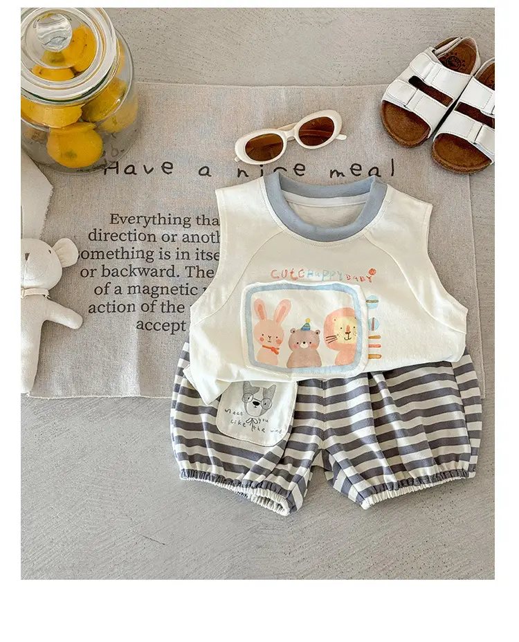 Baby Vest Sleeveless T-Shirt Cartoon Print Boys Summer Wear — feature 10