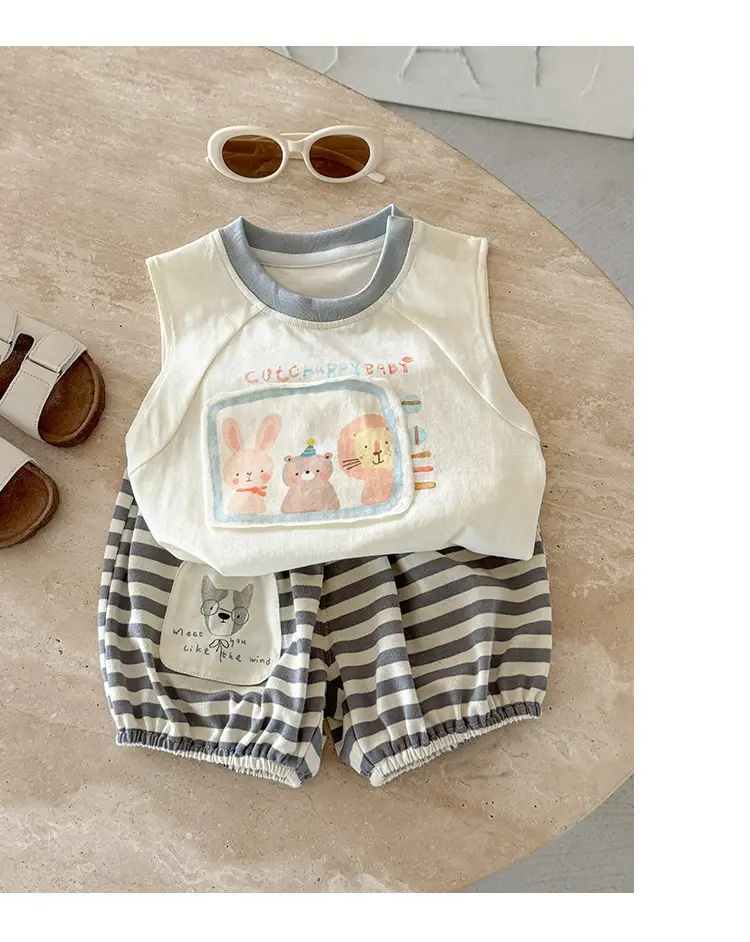 Baby Vest Sleeveless T-Shirt Cartoon Print Boys Summer Wear — feature 14