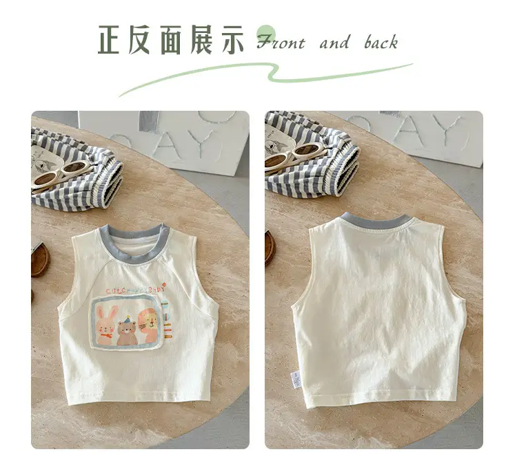 Baby Vest Sleeveless T-Shirt Cartoon Print Boys Summer Wear — feature 6